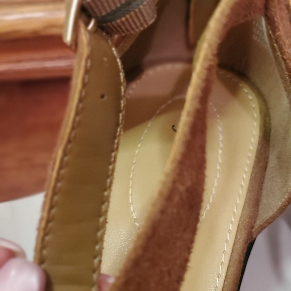 Brown Ankle Strap Women's Shoes - Picture 7 of 7